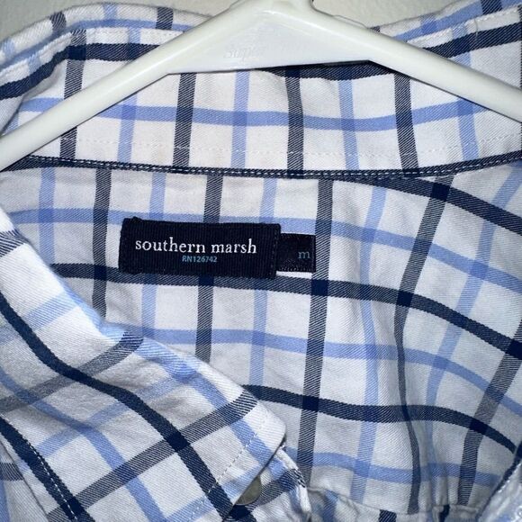 Southern Marsh Blue Button Down SIZE M - Picture 3 of 3